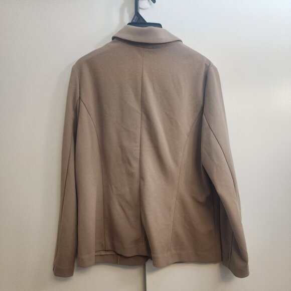 Bar III Petite Peak-Lapel Open-Front Blazer Women's PXL Warm Ginger Flap Pockets - Picture 3 of 4